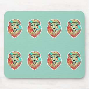 Lions Head Mousemat Mouse Pad