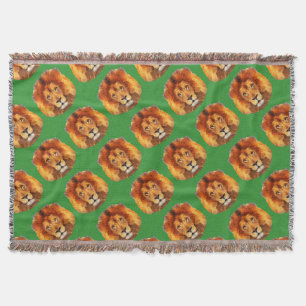Lion's Head Throw Blanket