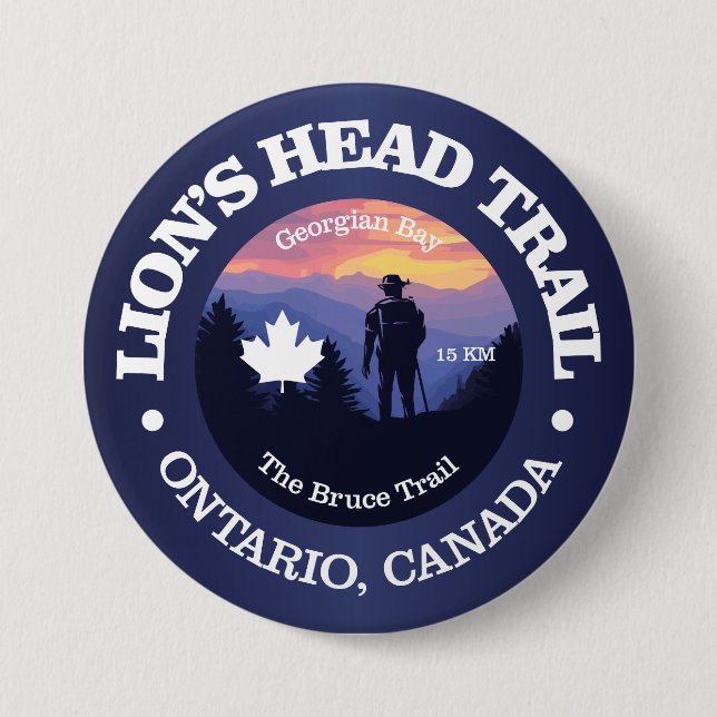 Lion's Head Trail (rd2) 3 Inch Round Button (Front)