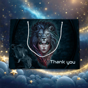Lion's heart and feminine strength large gift bag