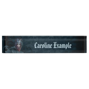 Lion's heart and feminine strength nameplate