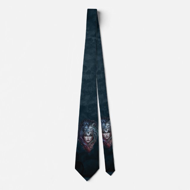 Lion's heart and feminine strength tie (Front)
