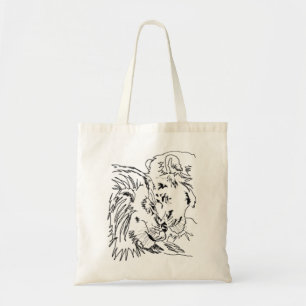 Lions Hug Tote Bag