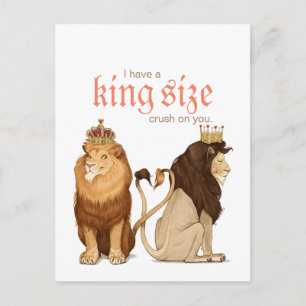 Lions in Love Postcard