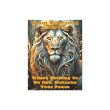 Lion's Luminary: Ethereal Light Canvas Print