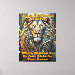 Lion's Luminary: Ethereal Light Canvas Print