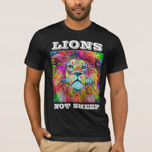 LIONS NE PAS SHEEP PATRIOT T-SHIRTS TEE - SHIRTS