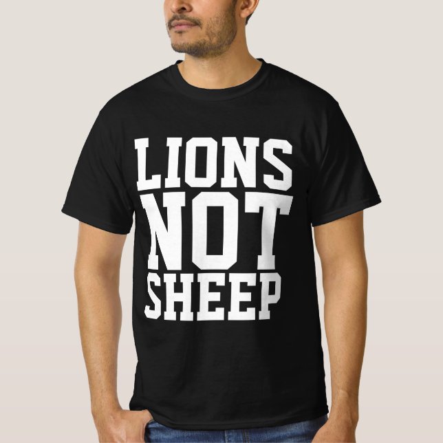 LIONS NOT SHEEP T-SHIRTS (Front)