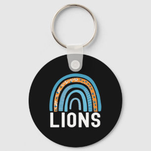 Lions School Sports Fan Team Back To School Spirit Keychain