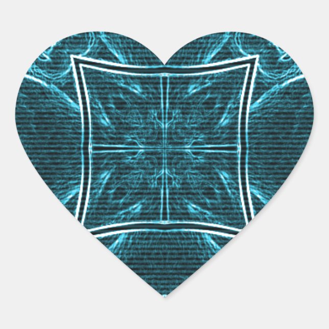 Lions Share Art Print Heart Sticker (Front)