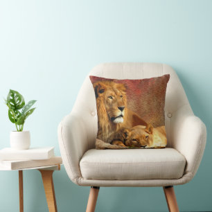 Lions Throw Pillow