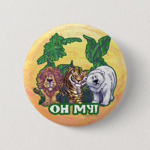 Lions Tiger Bears Oh My 2 Inch Round Button