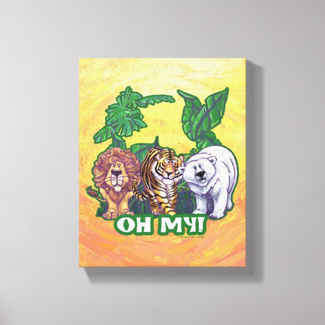 Lions Tiger Bears Oh My Canvas Print (Front)