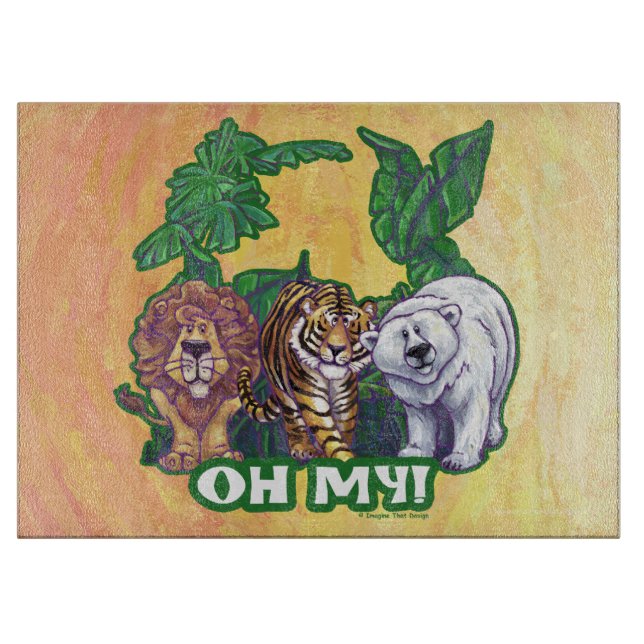 Lions Tiger Bears Oh My Cutting Board (Front)