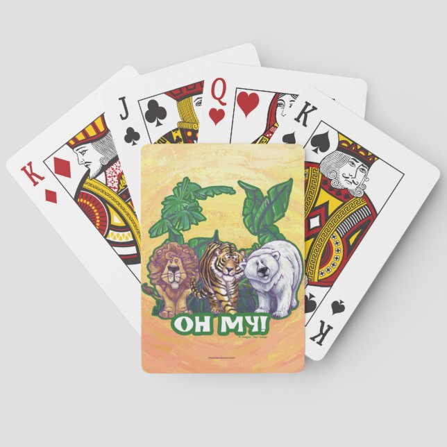 Lions Tiger Bears Oh My Playing Cards (Back)