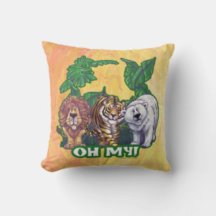 Lions Tiger Bears Oh My Throw Pillow