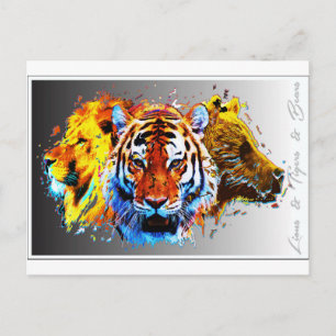 lions & tigers & bears.jpg postcard