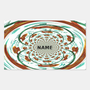 Lions Wildlife Kaleidescope Pattern Custom Sticker