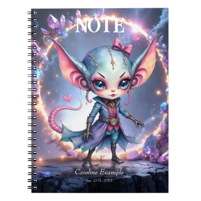 Liora – Crystal Heart from the Stars  Notebook (Front)
