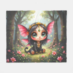 Liora – Keeper of Tiny Stars. Fleece Blanket