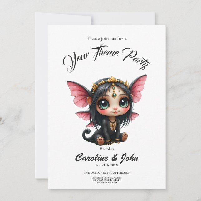 Liora – Keeper of Tiny Stars.  Invitation (Front)