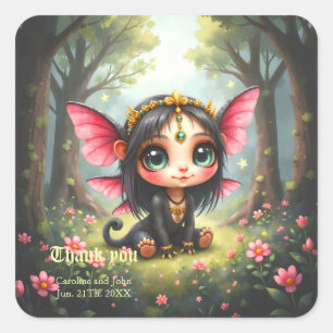 Liora – Keeper of Tiny Stars. Square Sticker