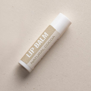 Lip Balm Label - Cocoa Brown - 1.25" Square
