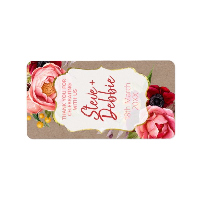 Lip Balm Thank You Wedding Favour Label (Front)