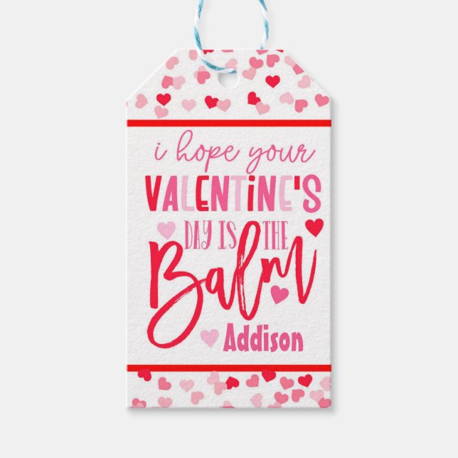 Lip Balm Valentine favour tags (Front)