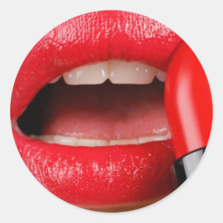 lip classic round sticker