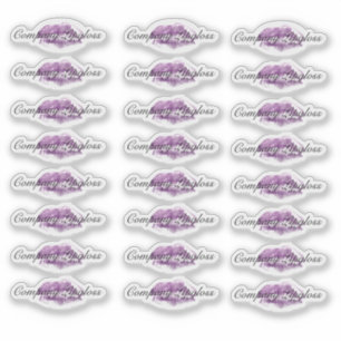 Lip Gloss Packaging Logo Lip Purple Branding Clear