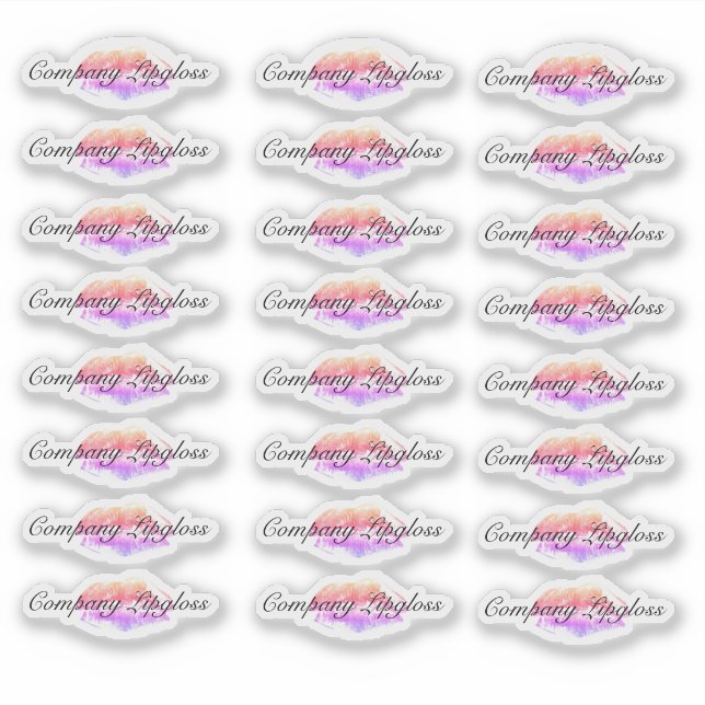 Lip Gloss Packaging Logo Lip Rainbow Branding (Front)
