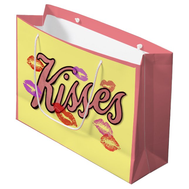 LIP KISSES  LARGE GIFT BAG (Front Angled)