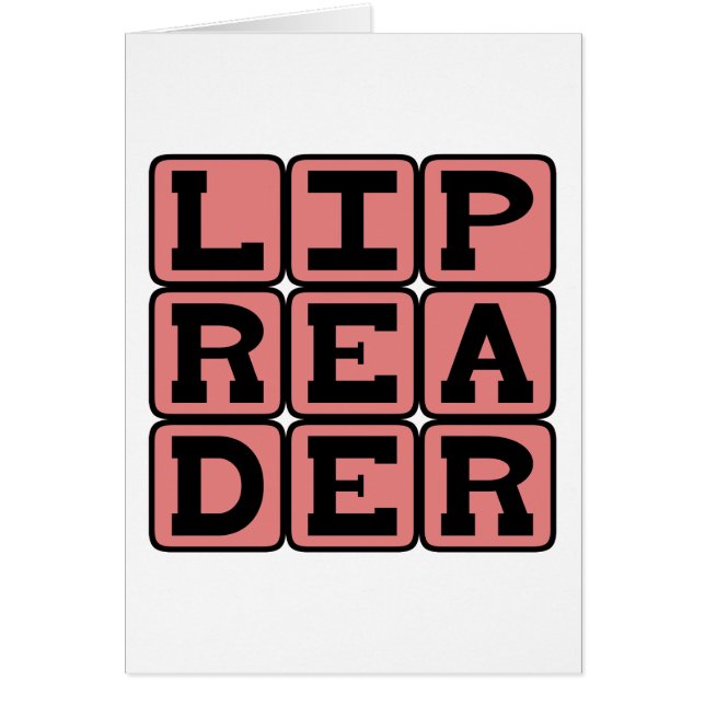 Lip Reader, Linguistic Skill (Front)