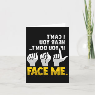 Lip Reading Asl Hand Gesture Deaf Hearing Loss Awa Card