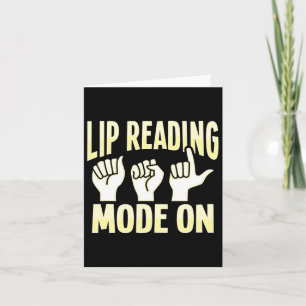 Lip Reading Asl Hand Gesture Deaf Hearing Loss Awa Card