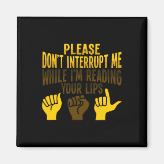 Lip Reading ASL Hand Gesture Deaf Hearing Loss Awa Magnet