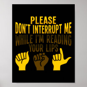 Lip Reading Asl Hand Gesture Deaf Hearing Loss Awa Poster