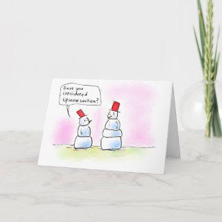 Lip-snow-suction Holiday Card