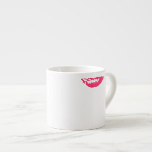 Lip Stain Coffee Mug-Lucky Pink Espresso Cup
