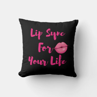 Lip Sync For Your Life Tote Bag Throw Pillow