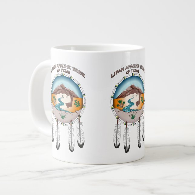 Lipan Apache Tribe 20 oz White Jumbo Mug (Front Left)