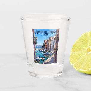 Lipari Old Port Italy Shot Glass