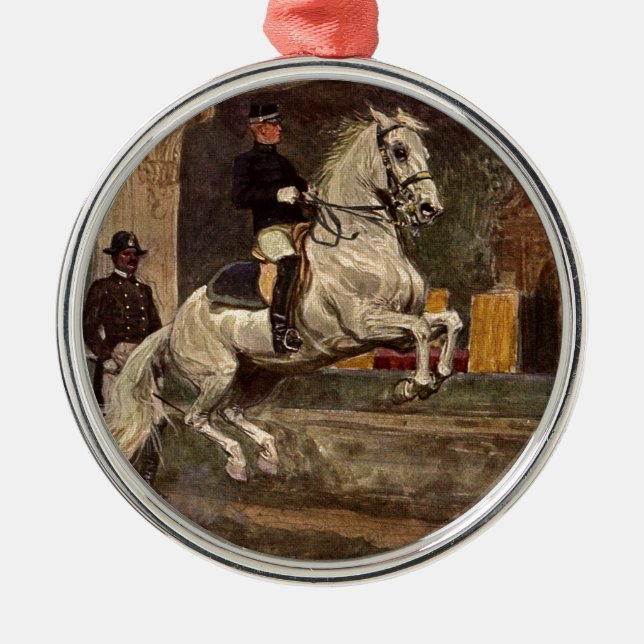 Lipizzaner Dressage: Croupade Metal Ornament (Front)