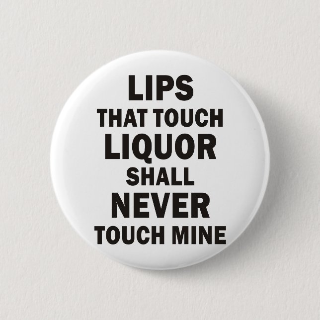 Lips 2 Inch Round Button (Front)