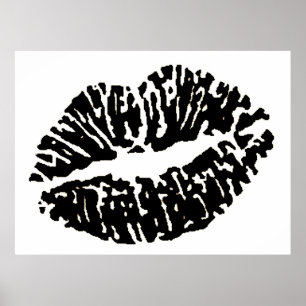 lips-7571-blackwhite poster