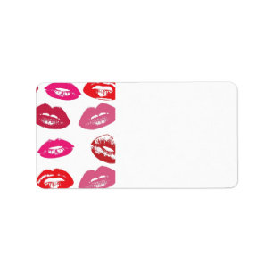 Lips Address Label