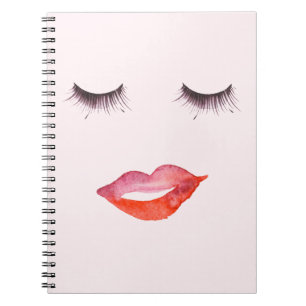 Lips and Eyelashes Notebook