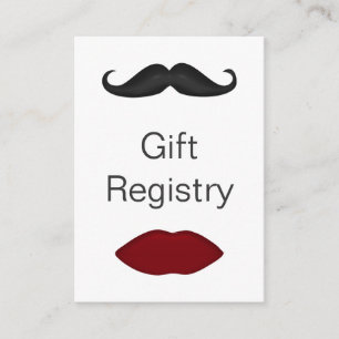 lips and moustache mod Gift registry  Cards