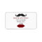 lips and moustache return address label